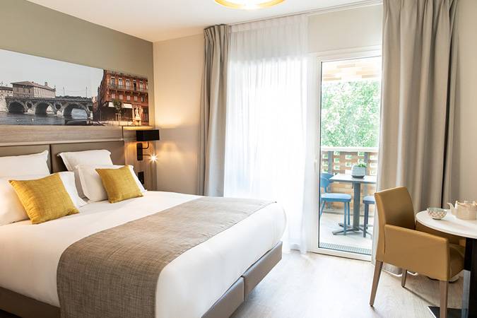 Chambre avec balcon - Residhome Toulouse Ponts-Jumeaux Chambre avec balcon